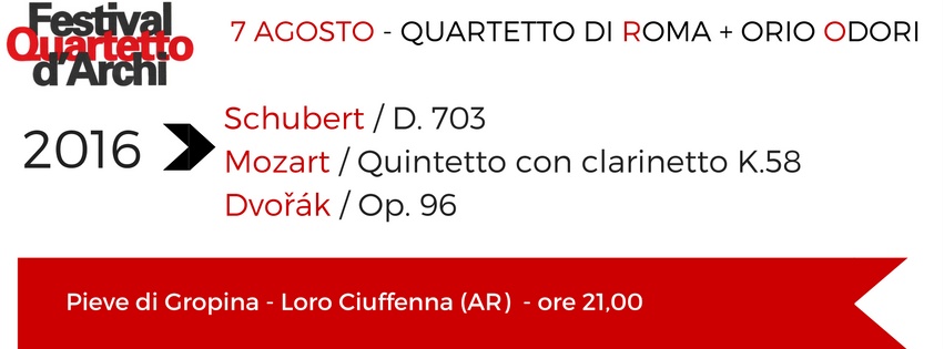 4 e 7 Agosto 2016 – Quartetto di Roma e Orio Odori