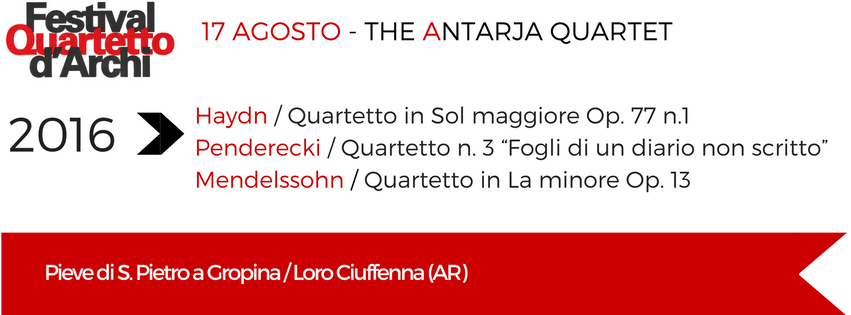 16 and 17 August -The Antarja Quartet