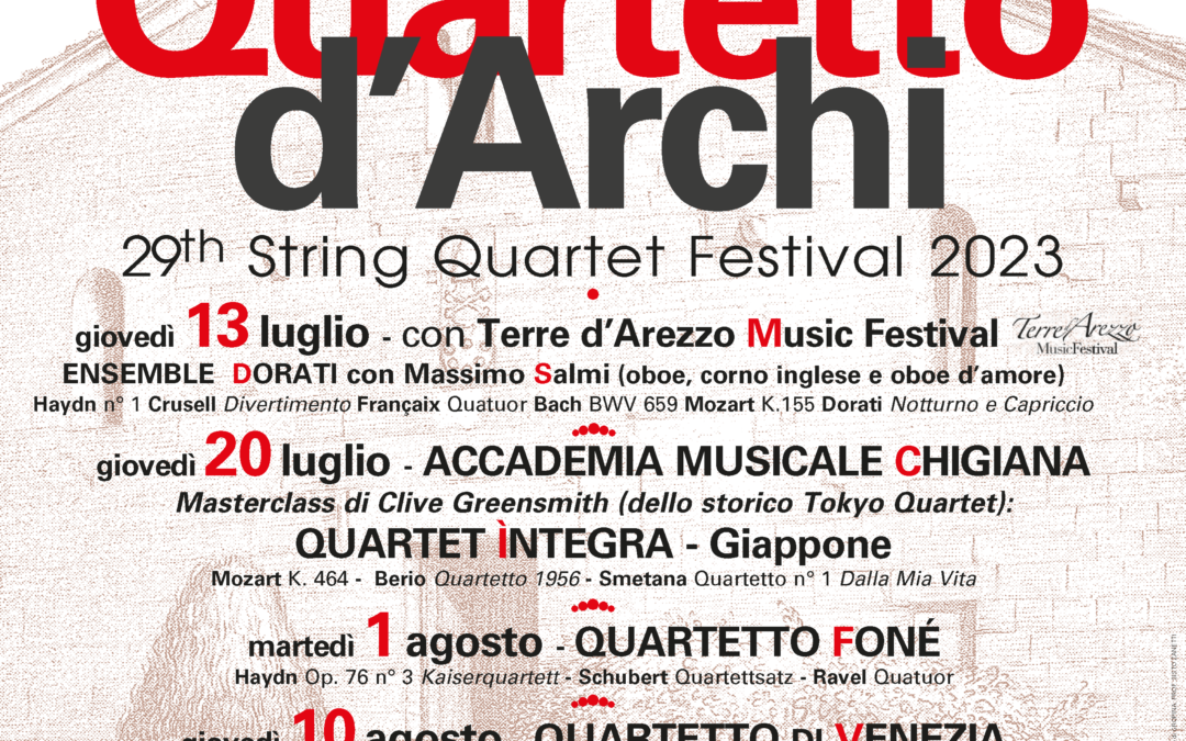 29º Festival del Quartetto d’Archi